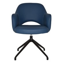 Lex Vinyl Trestle Armchairs (Set of 2)